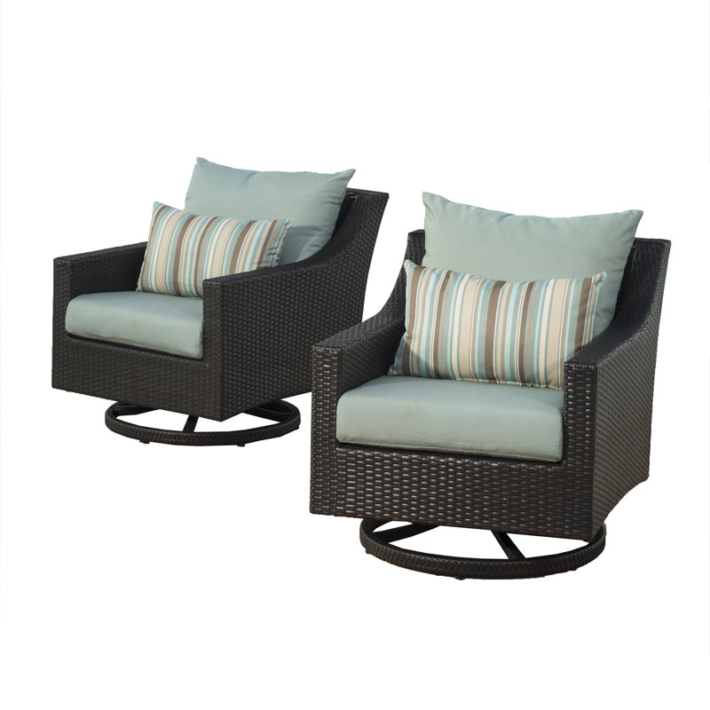 Northridge 2 Piece Swivel Patio Chair with Sunbrella Cushions & Reviews